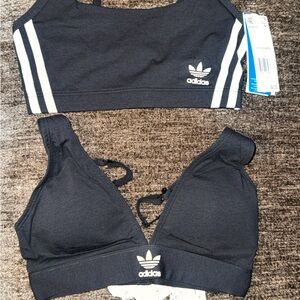 Adidas Black and White Sports Bra Duo